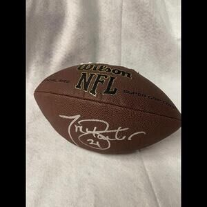 Tiki Barber Signed New York Giants Official NFL Wilson Football COA Beckett